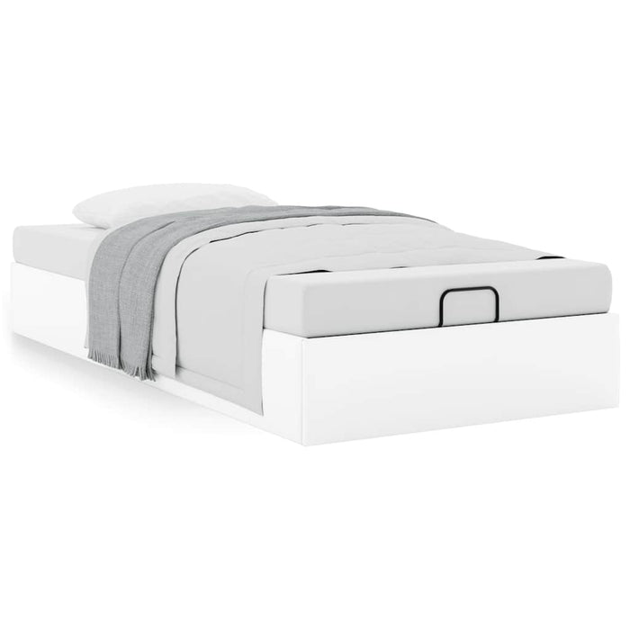 Cadru de pat otoman fără saltea Alb 90x200 cm piele artificială - WALTI WALTI