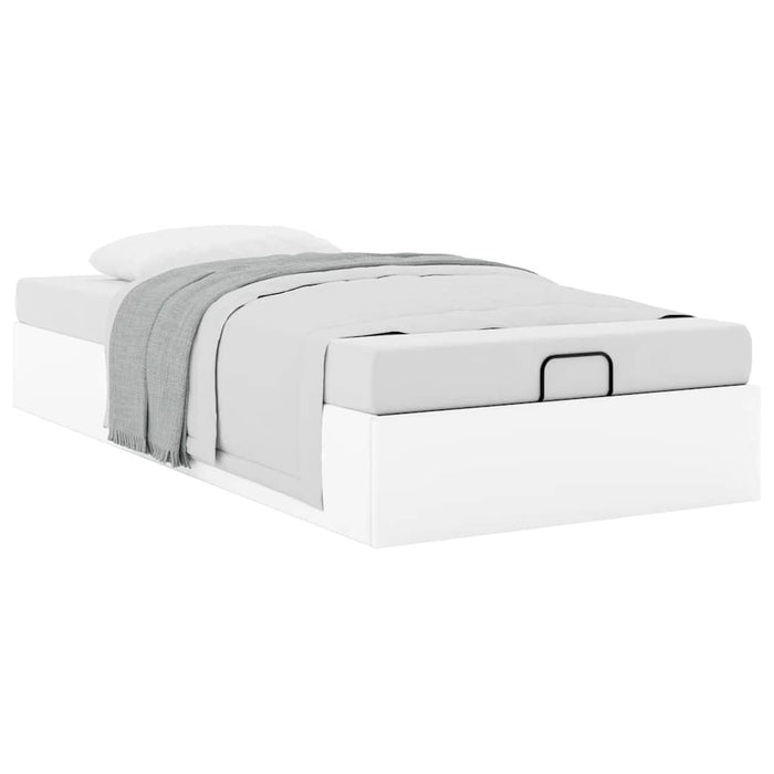 Cadru de pat otoman fără saltea Alb 90x200 cm piele artificială - WALTI WALTI