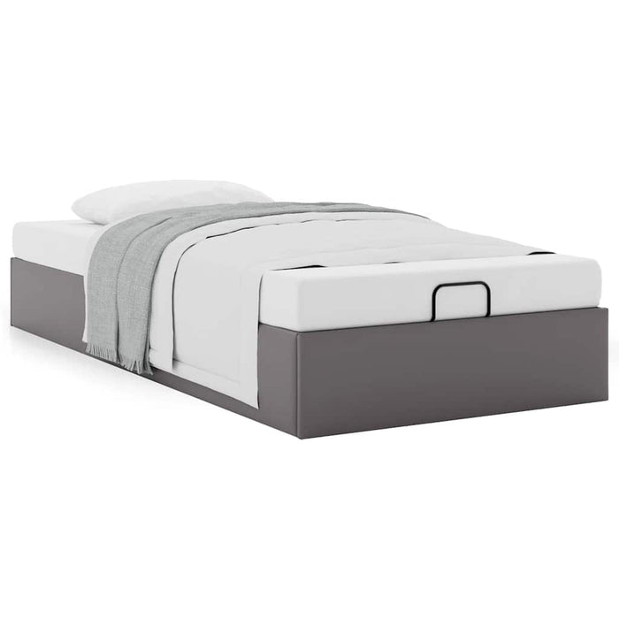 Cadru de pat otoman fără saltea Gri 90x200 cm piele artificială - WALTI WALTI