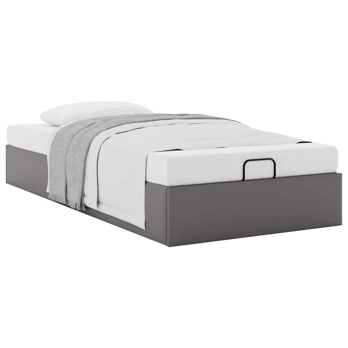 Cadru de pat otoman fără saltea Gri 90x200 cm piele artificială - WALTI WALTI