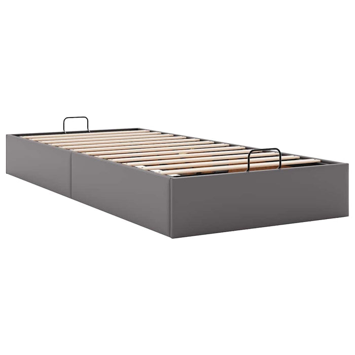 Cadru de pat otoman fără saltea Gri 90x200 cm piele artificială - WALTI WALTI