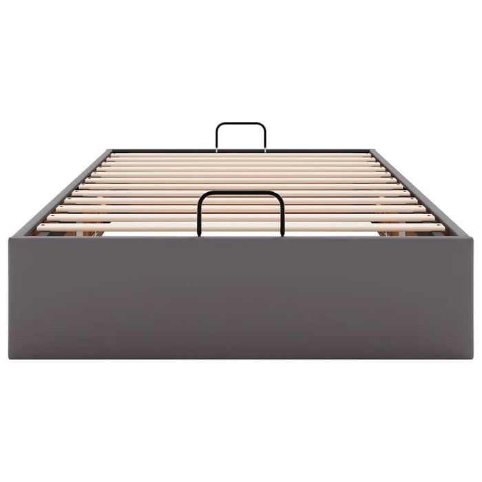 Cadru de pat otoman fără saltea Gri 90x200 cm piele artificială - WALTI WALTI