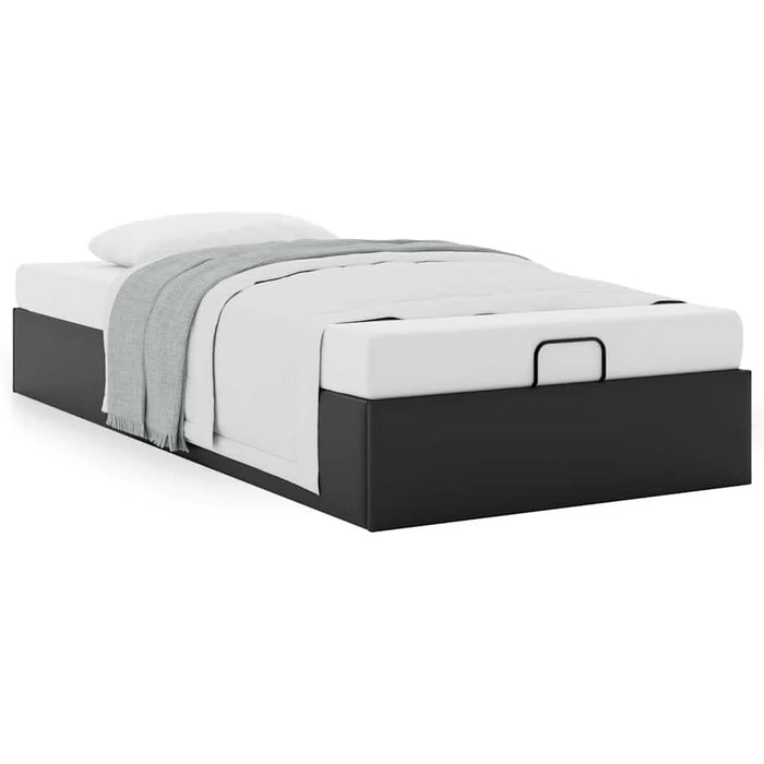 Cadru de pat otoman fără saltea Negru piele artificială - WALTI WALTI