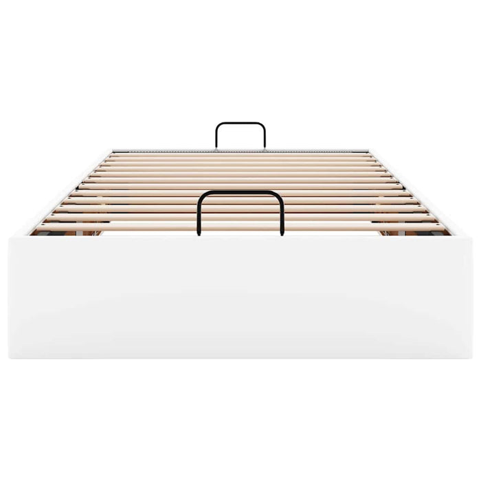 Cadru de pat otoman fără saltea alb 100x200cm piele artificială - WALTI WALTI