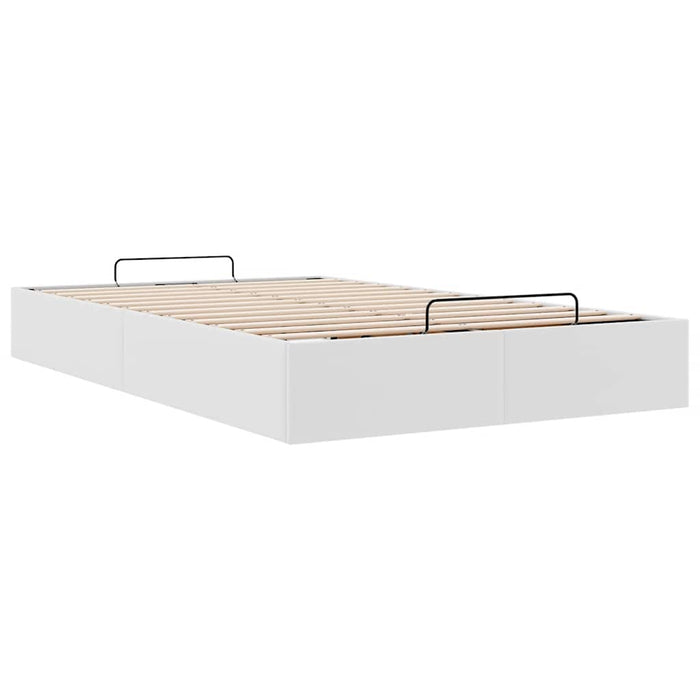 Cadru de pat otoman fără saltea Alb 120x190cm piele artificială WALTI