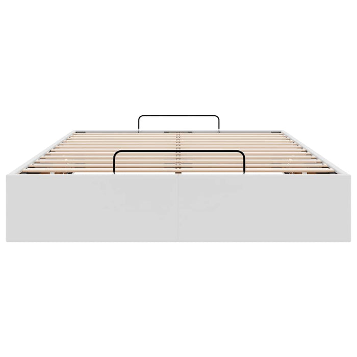 Cadru de pat otoman fără saltea Alb 120x190cm piele artificială WALTI