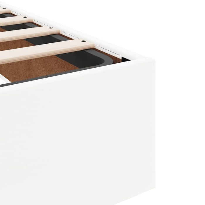 Cadru de pat otoman fără saltea Alb 120x190cm piele artificială WALTI