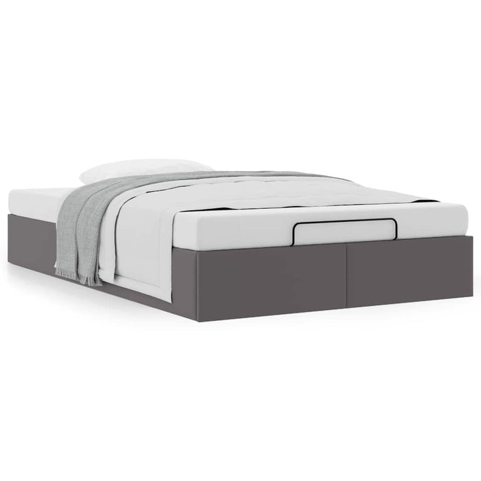 Cadru de pat otoman fără saltea gri 120x190cm piele artificială - WALTI WALTI