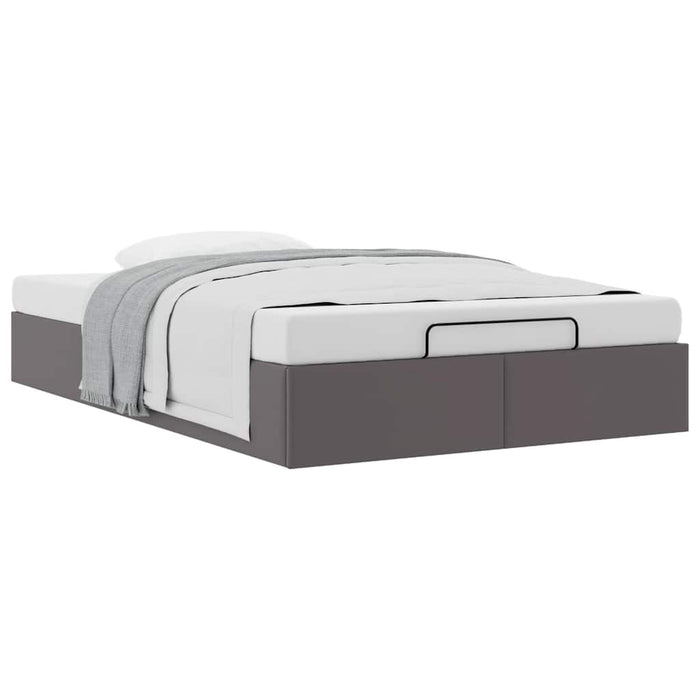 Cadru de pat otoman fără saltea gri 120x190cm piele artificială - WALTI WALTI
