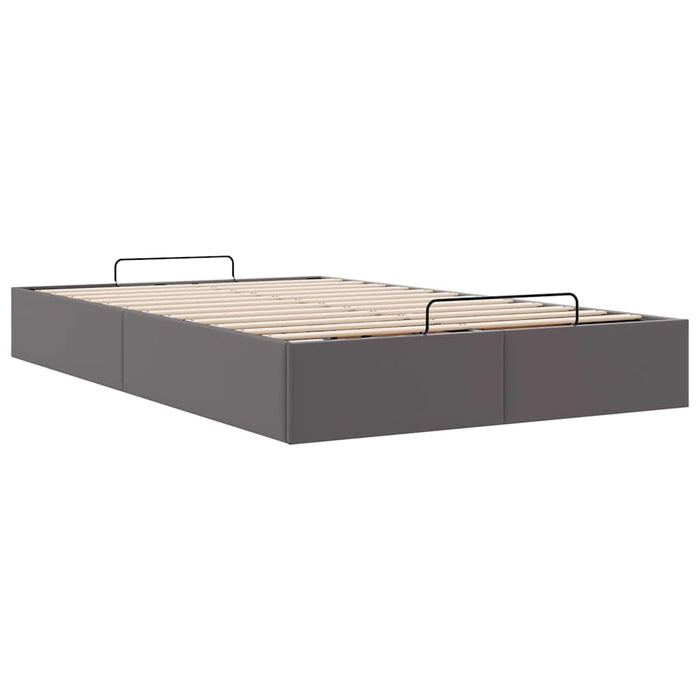 Cadru de pat otoman fără saltea gri 120x190cm piele artificială - WALTI WALTI