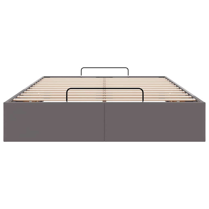 Cadru de pat otoman fără saltea gri 120x190cm piele artificială - WALTI WALTI