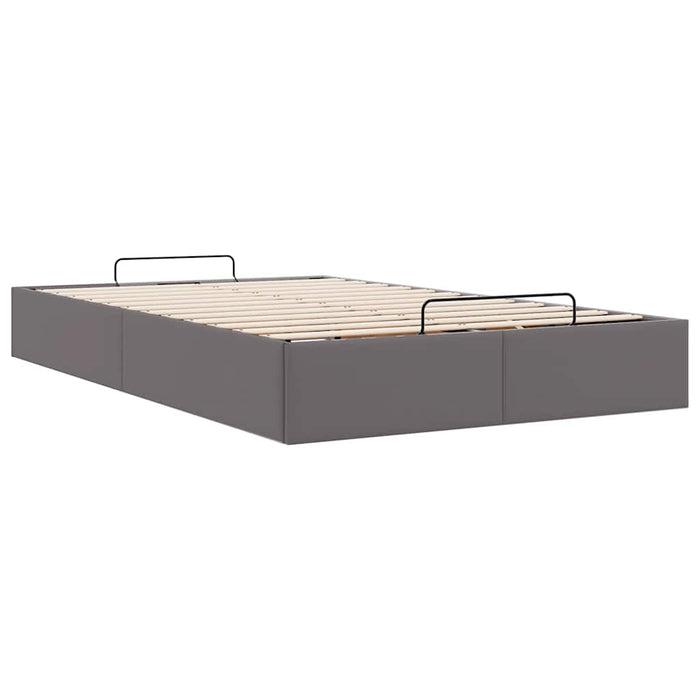 Cadru de pat otoman fără saltea gri 120x190cm piele artificială - WALTI WALTI