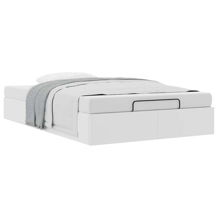 Cadru de pat otoman fără saltea alb 120x200cm piele artificială - WALTI WALTI