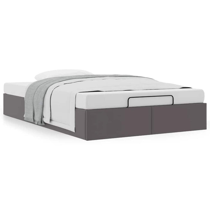 Cadru pat otoman fără saltea gri 120x200 cm piele artificială - WALTI WALTI