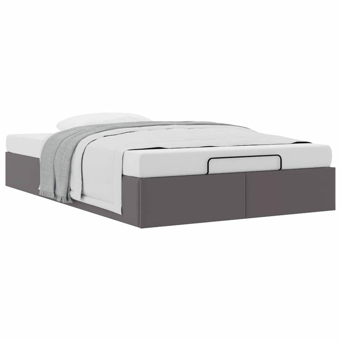 Cadru pat otoman fără saltea gri 120x200 cm piele artificială - WALTI WALTI