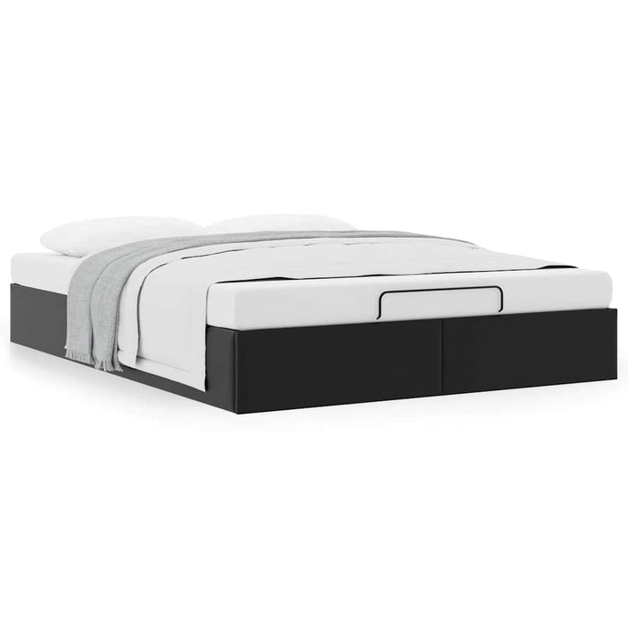 Cadru de pat otoman fără saltea Negru piele artificială - WALTI WALTI