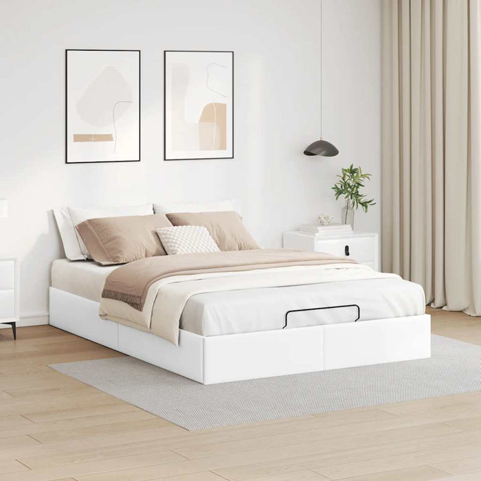 Cadru de pat otoman fără saltea Alb 140x190cm piele artificială - WALTI WALTI