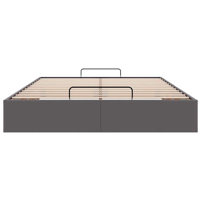 Cadru de pat otoman fără saltea gri 140x190cm piele artificială - WALTI WALTI