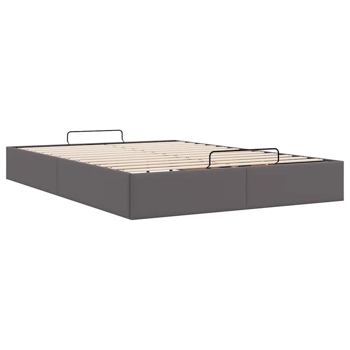Cadru de pat otoman fără saltea gri 140x190cm piele artificială - WALTI WALTI