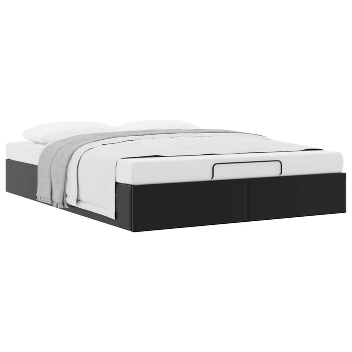 Cadru de pat otoman fără saltea Negru piele artificială - WALTI WALTI
