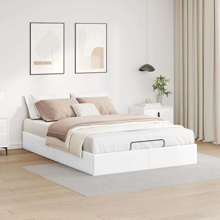 Cadru de pat otoman fără saltea alb 140x200cm piele artificială - WALTI WALTI