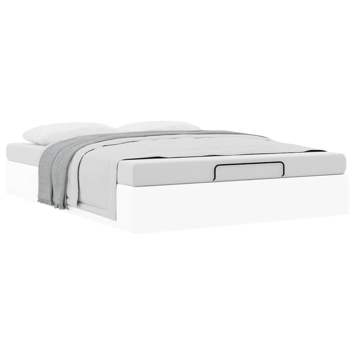 Cadru de pat otoman fără saltea alb 140x200cm piele artificială - WALTI WALTI