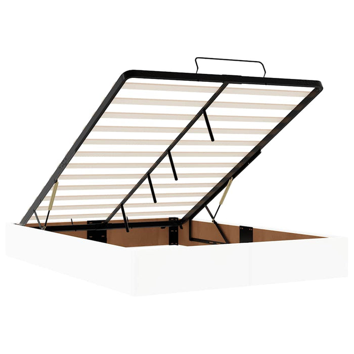Cadru de pat otoman fără saltea alb 140x200cm piele artificială - WALTI WALTI