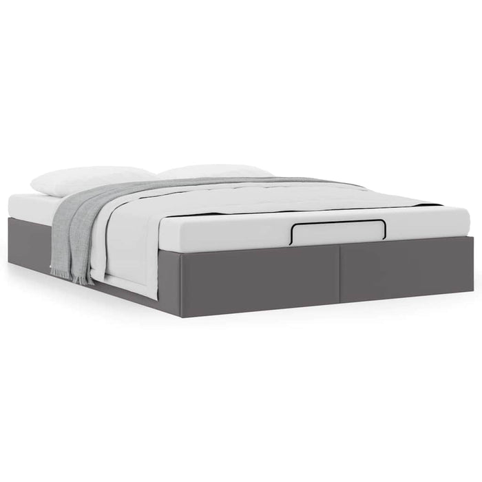 Cadru pat otoman fără saltea gri 140x200 cm piele artificială - WALTI WALTI