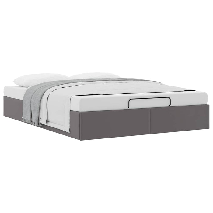 Cadru pat otoman fără saltea gri 140x200 cm piele artificială - WALTI WALTI