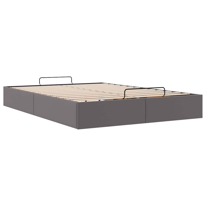 Cadru pat otoman fără saltea gri 140x200 cm piele artificială - WALTI WALTI