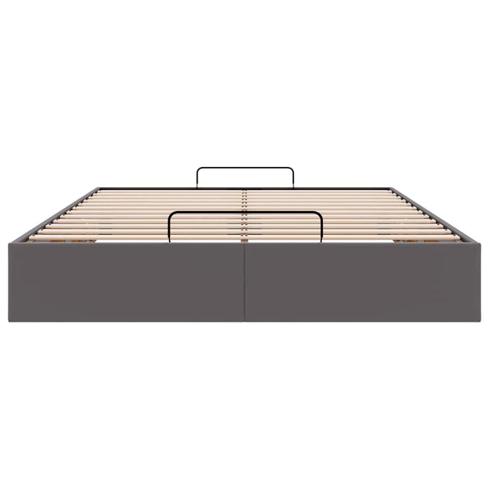 Cadru pat otoman fără saltea gri 140x200 cm piele artificială - WALTI WALTI