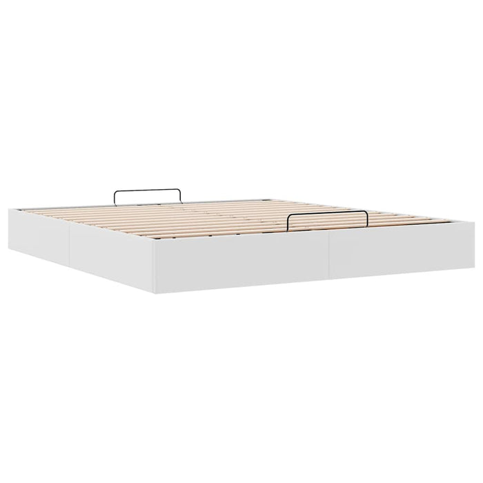 Cadru de pat otoman fără saltea alb 160x200cm piele artificială - WALTI WALTI