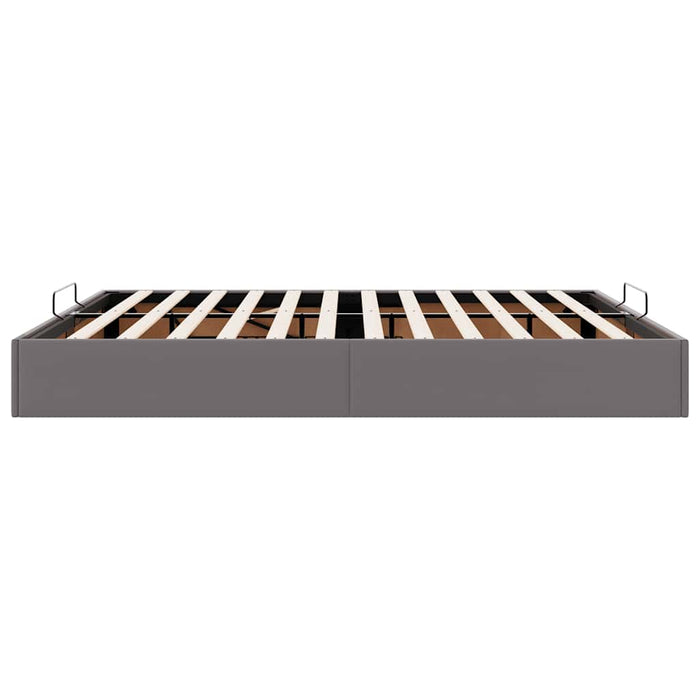 Cadru pat otoman fără saltea gri 180x200 cm piele artificială WALTI