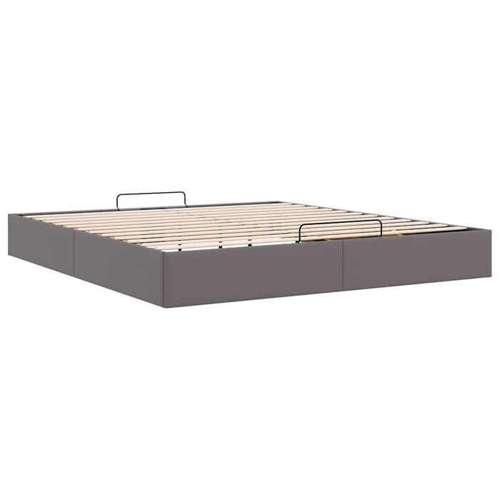 Cadru pat otoman fără saltea gri 180x200 cm piele artificială - WALTI WALTI