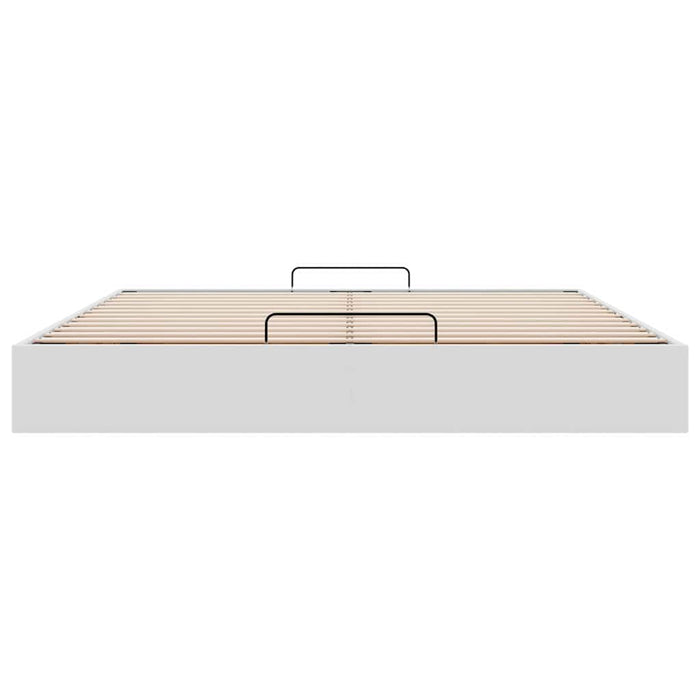 Cadru de pat otoman fără saltea alb 200x200cm piele artificială - WALTI WALTI
