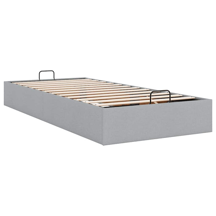 Cadru de pat otoman fără saltea țesătură gri deschis 80x200 cm - WALTI WALTI