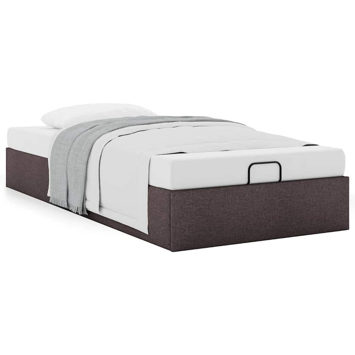 Cadru pat otoman fără saltea țesătură maro închis 80x200 cm - WALTI WALTI