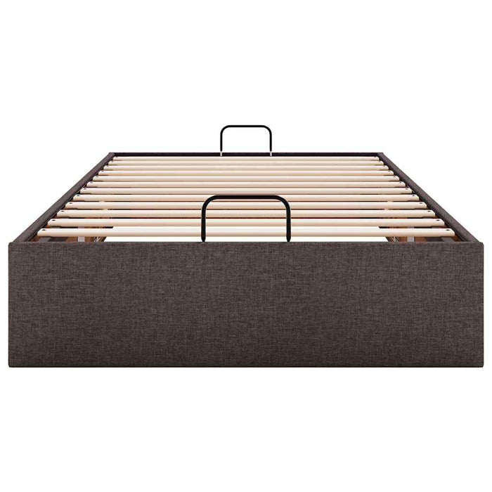 Cadru pat otoman fără saltea țesătură maro închis 80x200 cm - WALTI WALTI