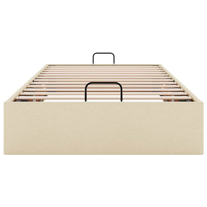 Cadru pat otoman fără saltea cremă 80x200 cm țesătură - WALTI WALTI