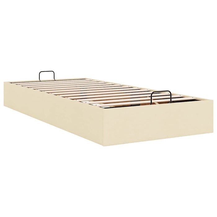 Cadru pat otoman fără saltea cremă 80x200 cm țesătură - WALTI WALTI