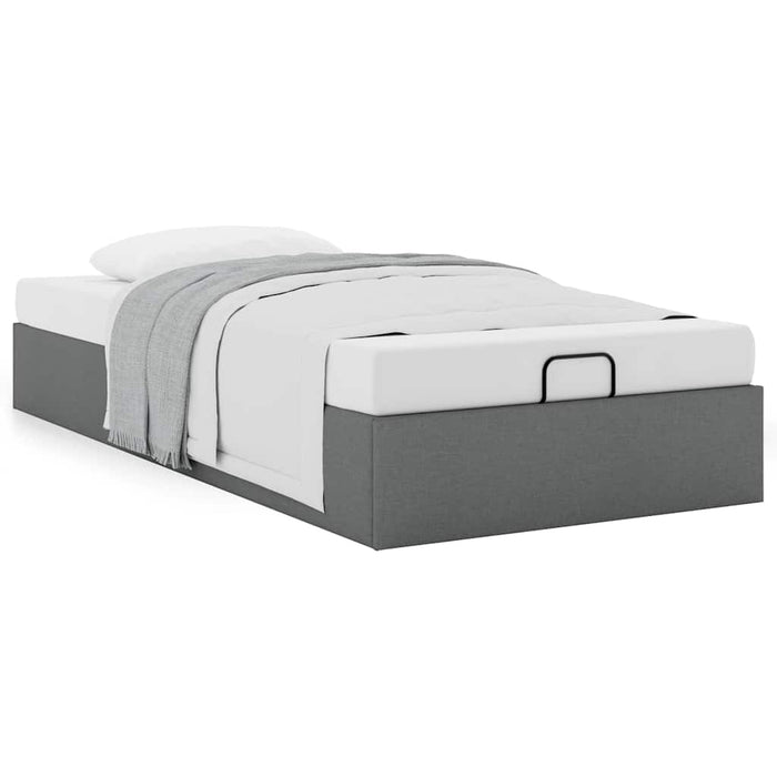 Cadru de pat otoman fără saltea țesătură gri închis 90x190 cm - WALTI WALTI