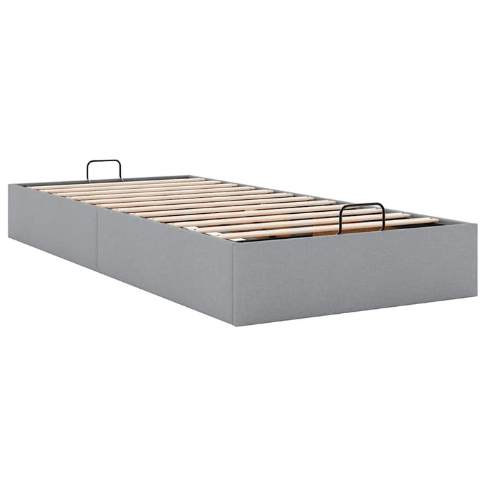 Cadru de pat otoman fără saltea țesătură gri deschis 90x200 cm - WALTI WALTI