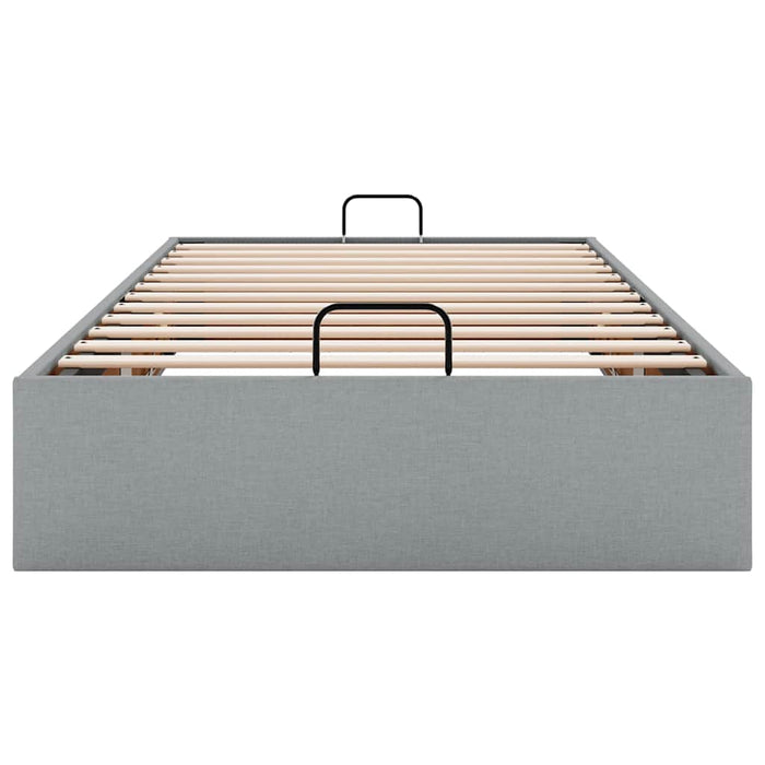 Cadru de pat otoman fără saltea țesătură gri deschis 90x200 cm - WALTI WALTI