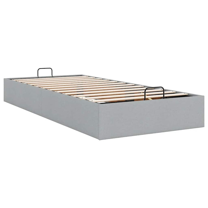 Cadru de pat otoman fără saltea țesătură gri deschis 90x200 cm - WALTI WALTI