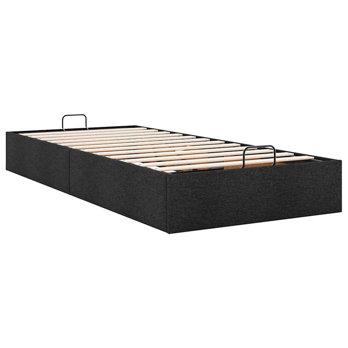 Cadru pat otoman fără saltea țesătură neagră 90x200 cm - WALTI WALTI