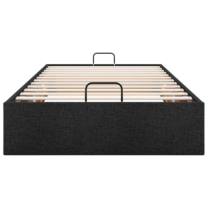 Cadru pat otoman fără saltea țesătură neagră 90x200 cm - WALTI WALTI