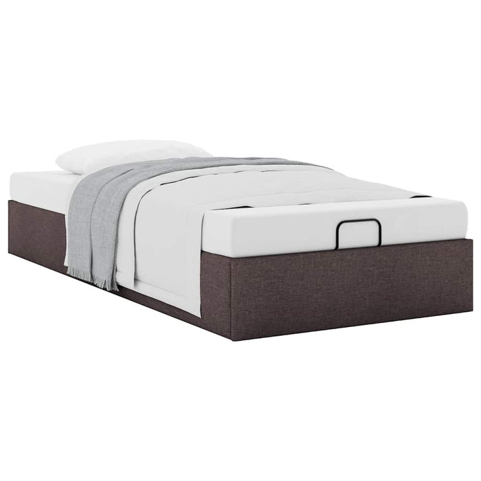 Cadru pat otoman fără saltea țesătură maro închis 90x200 cm - WALTI WALTI