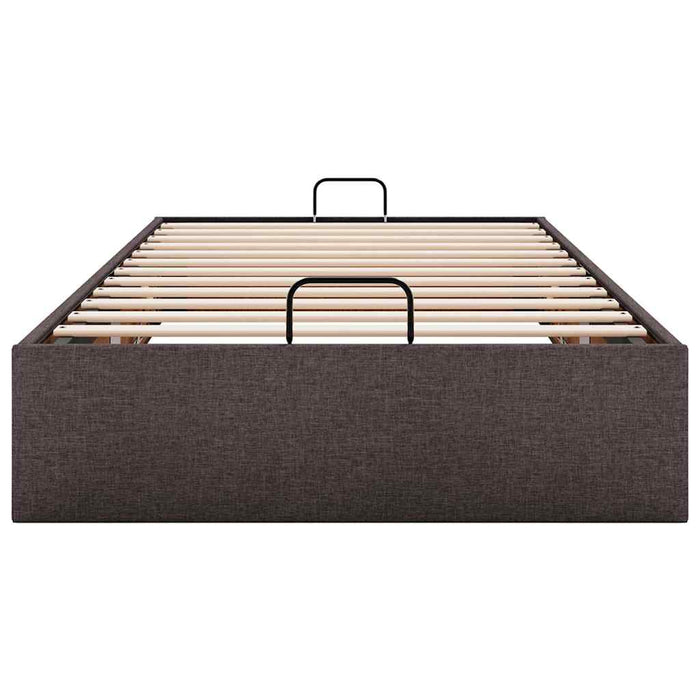 Cadru pat otoman fără saltea țesătură maro închis 90x200 cm - WALTI WALTI