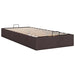 Cadru pat otoman fără saltea țesătură maro închis 90x200 cm - WALTI WALTI