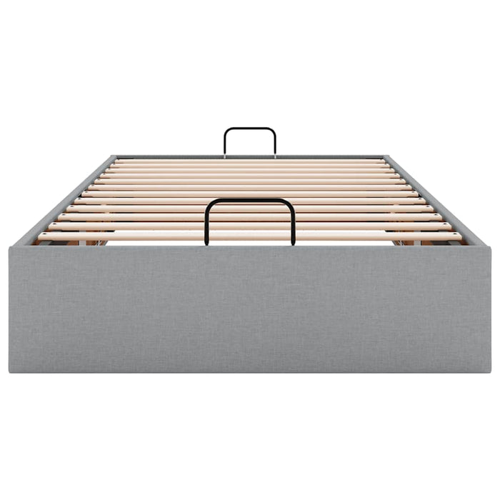 Cadru de pat otoman fără saltea țesătură gri deschis 100x200 cm - WALTI WALTI